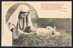 Lichtdruck mit Ansicht Jungfrau Maria und Kind, franz. Genrekarte. ...