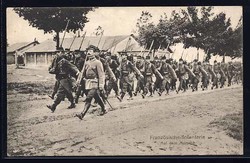 Frankreich I.WK, Ansicht Französische Infanterie auf dem Marsch, um ...