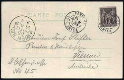 Paris "Halt-gegen-Licht" Karte von der Weltausstellung Paris 1900, ...