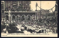 Metz. Lichtdruck mit Ansicht des Kaiserbesuch 1908. Karte um 1908. ...