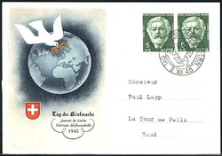 214030: Postal History, Stamp Day, International - 1945