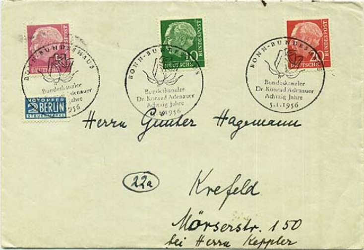 Beleg Bundesrepublik Deutschland, , .  Motiv: Geschichte,Politiker ...