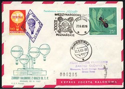 Beleg Polen, , Ballonpost.  Motiv: Luftfahrt,Ballon,Ballonnpost.  ...