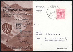Beleg Niederlande, , Ballonpost.  Motiv: Luftfahrt,Ballon,Ballonnpost ...