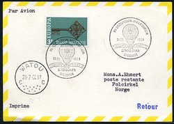 Beleg Belgien, , Ballonpost.  Motiv: Luftfahrt,Ballon,Ballonnpost.  ...