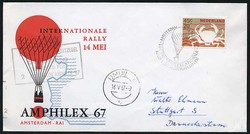 Beleg Niederlande, , Ballonpost.  Motiv: Luftfahrt,Ballon,Ballonnpost ...