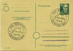 Ganzsache Sowjetische Zone, .  Motiv: Kunst u. Kultur,Literatur ...