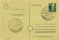 Ganzsache Sowjetische Zone, .  Motiv: Kunst u. Kultur,Literatur ...