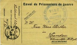 Kriegsgefangenenpost, I. Wk, internationale Lager. Wk. Beleg, Details ...