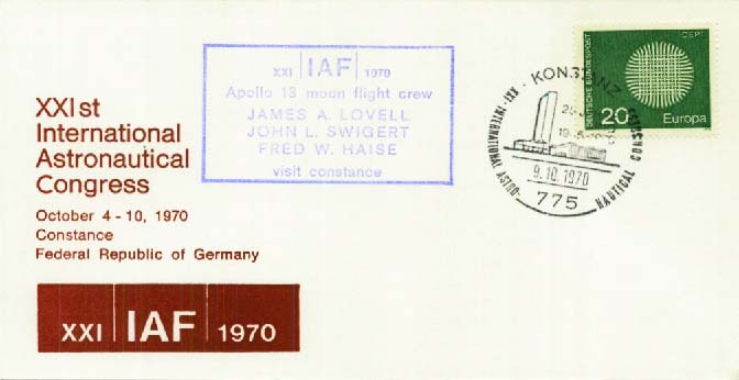 Beleg Bundesrepublik Deutschland, , .  Motiv: Weltraum,Raumfahrt ...