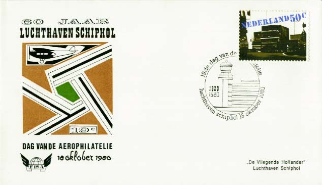 Beleg Niederlande, , .  Motiv: Luftfahrt,FlughÃ¤fen,internationale ...