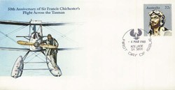 Ganzsache Australien, Ersttagsbrief.  Motiv: Luftfahrt,Flug ...