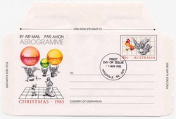 Ganzsache Australien, Ersttagsbrief.  Motiv: Ansichtskarten ...