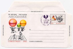 Ganzsache Australien, Ersttagsbrief.  Motiv: Ansichtskarten ...