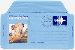 Ganzsache Australien, Ersttagsbrief.  Motiv: Tiere,Säugetiere ...