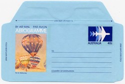 Ganzsache Australien, .  Motiv: Luftfahrt,Ballon,Sonstiges.  ...