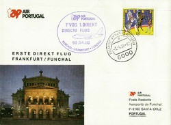 Beleg Portugal, , Erstflug.  Motiv: Luftfahrt,Flugpost,sonstige ...