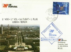 Beleg Portugal, , Erstflug.  Motiv: Luftfahrt,Flugpost,sonstige ...