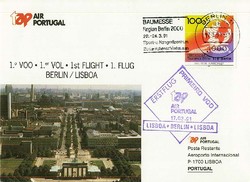 Beleg Portugal, , Erstflug.  Motiv: Luftfahrt,Flugpost,sonstige ...