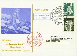 Beleg Berlin, , .  Motiv: Weltraum,Raumfahrt,Apollo.  Details und ...