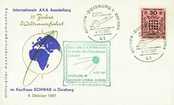 Beleg Bundesrepublik Deutschland, , .  Motiv: Weltraum,Raumfahrt ...