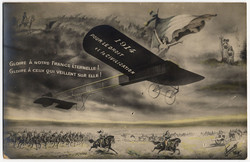 Blériot-Eindecker, Propaganda-Postkarte 1914, ungebraucht, ...