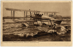 Französcher Breguet-Doppeldecker, Postkarte 1915, echt gelaufen, ...
