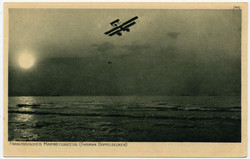 "Französisches Marineflugzeug (Farman Doppeldecker)", postcard circa ...