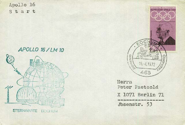 Beleg Bundesrepublik Deutschland, , .  Motiv: Weltraum,Raumfahrt ...
