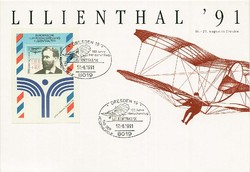 Beleg Bundesrepublik Deutschland, Vorausentwertung.  Motiv: Luftfahrt ...