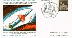 Privatganzsache Berlin, .  Motiv: Weltraum,Raumfahrt,Apollo.  Details ...