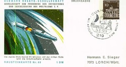 Privatganzsache Berlin, .  Motiv: Weltraum,Raumfahrt,Apollo.  Details ...