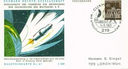 Privatganzsache Berlin, .  Motiv: Weltraum,Raumfahrt,Apollo.  Details ...