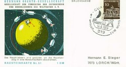 Privatganzsache Berlin, .  Motiv: Weltraum,Raumfahrt,Apollo.  Details ...