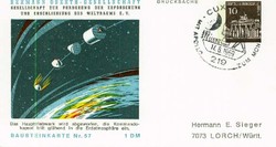 Privatganzsache Berlin, .  Motiv: Weltraum,Raumfahrt,Apollo.  Details ...