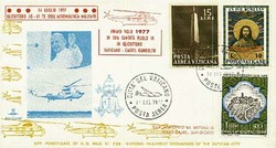 Beleg Vatikanstaat, , Erstflug.  Motiv: Luftfahrt,Hubschrauber ...