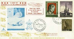 Beleg Vatikanstaat, , Erstflug.  Motiv: Luftfahrt,Hubschrauber ...