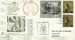 Beleg Vatikanstaat, , Luftpost.  Motiv: Luftfahrt,Hubschrauber ...