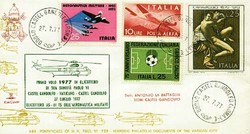 Beleg Italien, , Luftpost.  Motiv: Luftfahrt,Hubschrauber ...