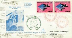 Beleg Italien, , Luftpost.  Motiv: Luftfahrt,Hubschrauber ...
