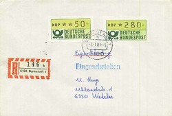 1420: German Federal Republic - ATM/Frama labels