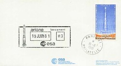 Beleg Frankreich, , .  Motiv: Weltraum,Raumfahrt,sonstige.  Details ...