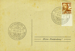 Beleg Franz. Zone Württemberg, , .  Motiv: Ausstellungen/Ereignisse, ...