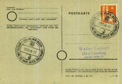 Beleg Amerik.+Brit. Zone (Bizone), , .  Motiv: Postgeschichte ...