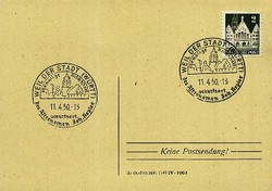 Beleg Amerik.+Brit. Zone (Bizone), , .  Motiv: Kunst u. Kultur ...