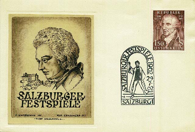 Beleg Österreich, , .  Motiv: Musik,Komponisten,Mozart.  Details und ...