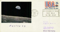 Beleg USA, , .  Motiv: Weltraum,Raumfahrt,Apollo.  Details und ...