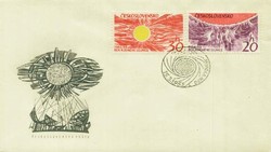 Beleg Tschechoslowakei, , Ersttagsbrief.  Motiv: Weltraum,Raumfahrt ...