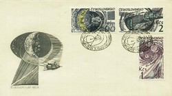 Beleg Tschechoslowakei, , Ersttagsbrief.  Motiv: Weltraum,Raumfahrt ...