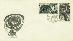 Beleg Tschechoslowakei, , Ersttagsbrief.  Motiv: Weltraum,Raumfahrt ...